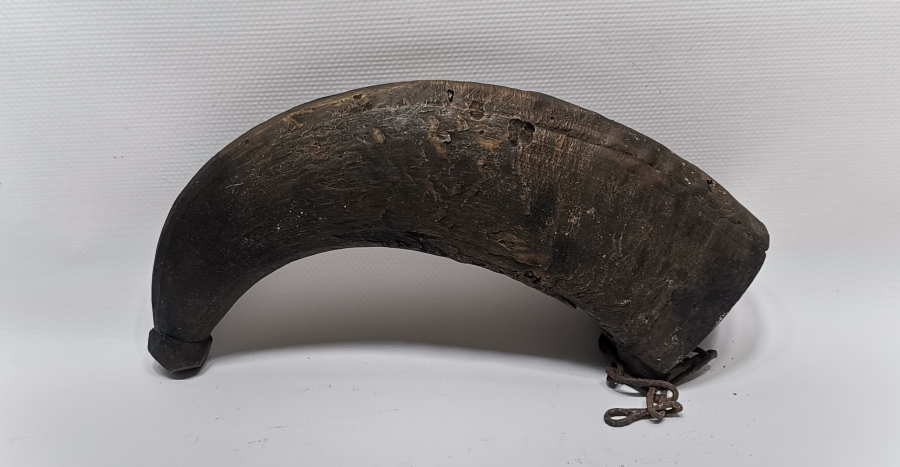 OSMANLI DÖNEMİ BÜYÜK BOY MANDA BOYNUZU KAĞNI YAĞDANLIĞI