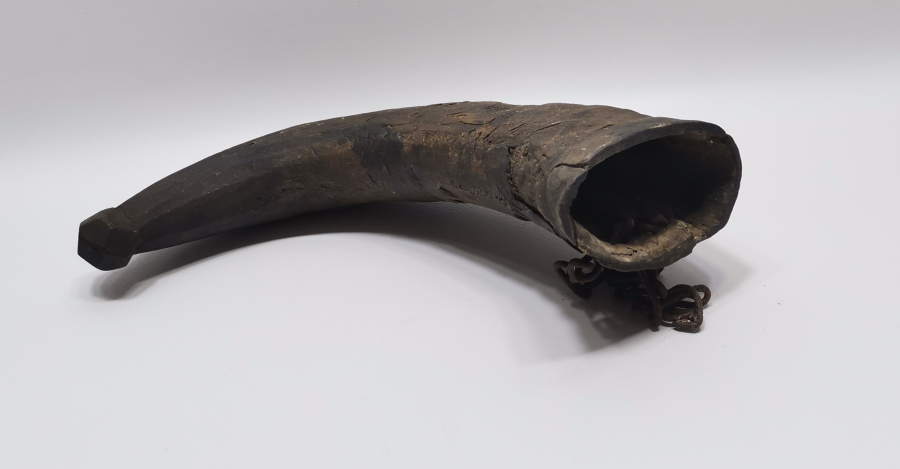 OSMANLI DÖNEMİ BÜYÜK BOY MANDA BOYNUZU KAĞNI YAĞDANLIĞI