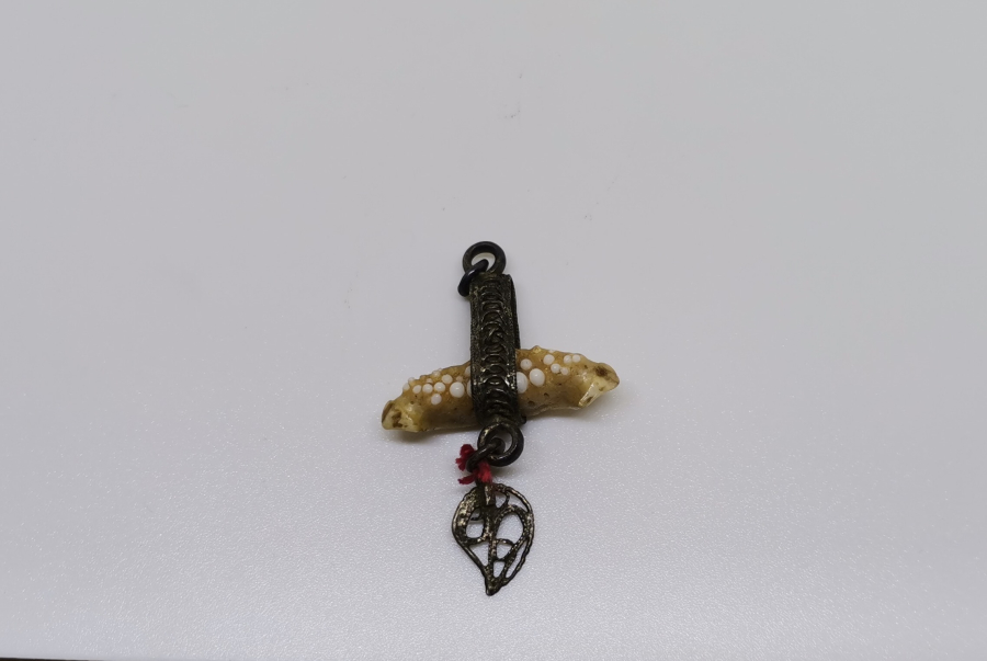 OSMANLI DÖNEMİ ÇOK NADİR YENGEÇ BACAKLI ŞAMAN İŞİ GÜMÜŞ KOLYE