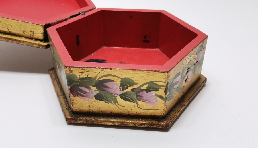 OSMANLI DÖNEMİ EL BOYAMA NADİR AHŞAP TESPİH KUTUSU