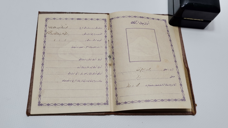 OSMANLICA YAZILI TEYYARE CEMİYETİ NADİR EVLİLİK CÜZDANI