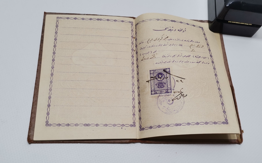 OSMANLICA YAZILI TEYYARE CEMİYETİ NADİR EVLİLİK CÜZDANI