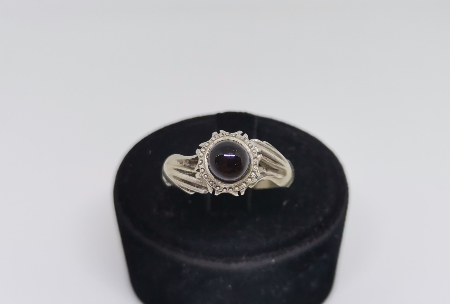 SÜMBÜLİ SARIĞI FORMUNDA YAPILMIŞ OSMANLI GÜMÜŞ DERVİŞ YÜZÜĞÜ