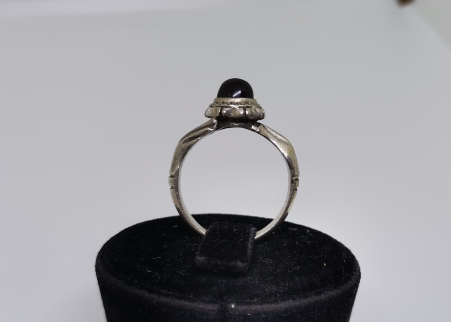 SÜMBÜLİ SARIĞI FORMUNDA YAPILMIŞ OSMANLI GÜMÜŞ DERVİŞ YÜZÜĞÜ