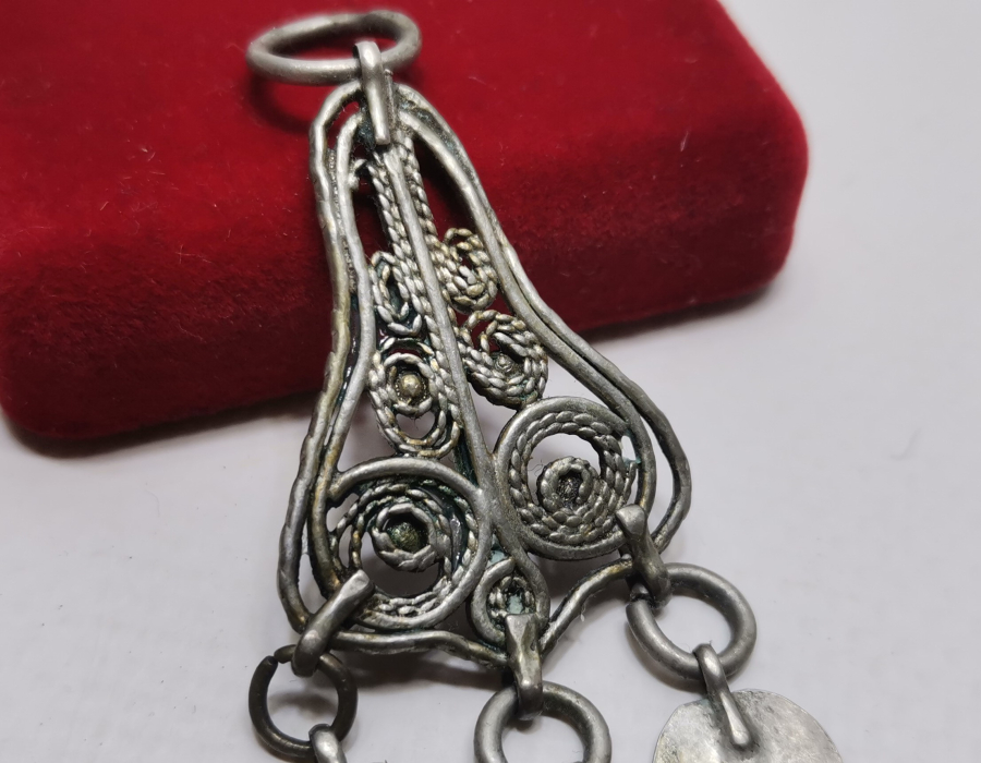 TELKARİ İŞÇİLİKLİ OSMANLI DÖNEMİ AİLE TASFİRLİ GÜMÜŞ FES SÜSÜ