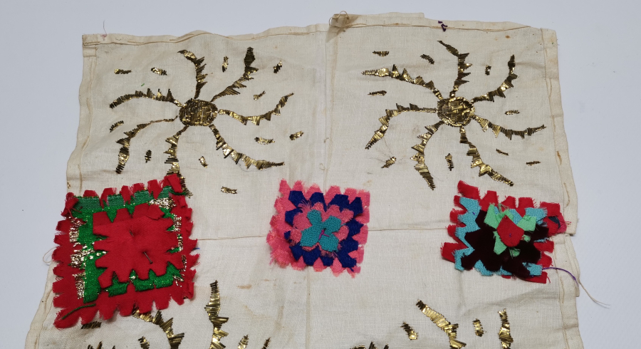 TELKIRMA İŞÇİLİKLİ ÇARK-I FELEK MOTİFLİ AÇILMAMIŞ GELİN ÇEVRESİ