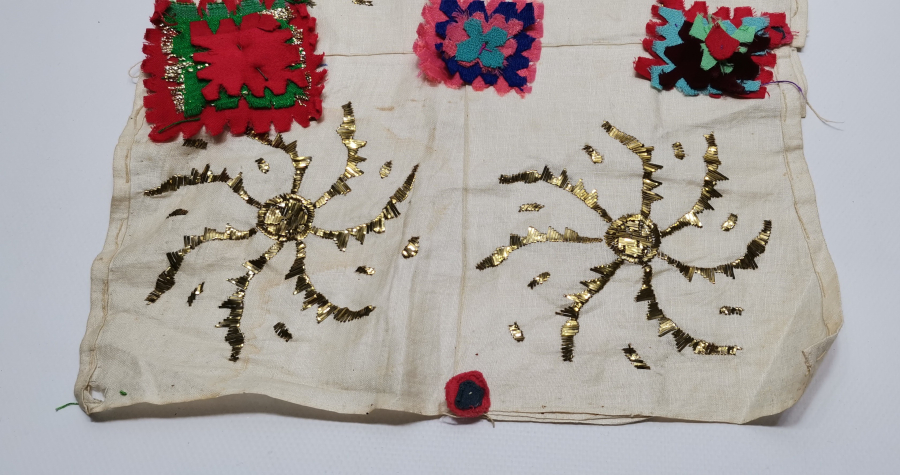 TELKIRMA İŞÇİLİKLİ ÇARK-I FELEK MOTİFLİ AÇILMAMIŞ GELİN ÇEVRESİ