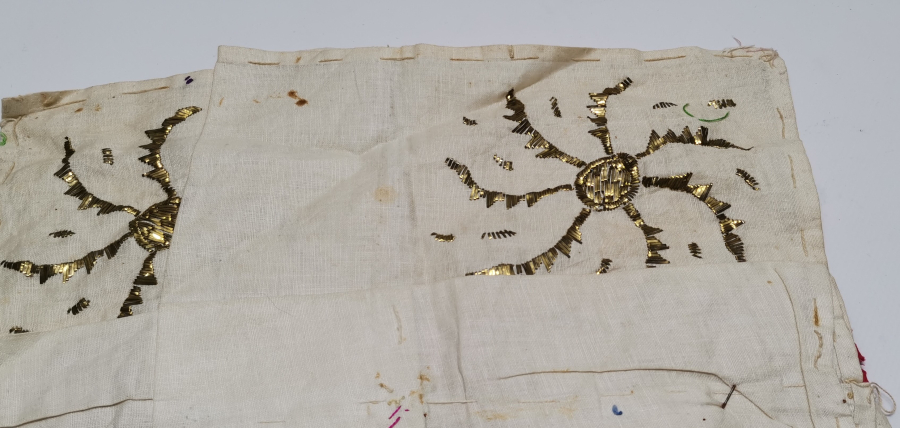 TELKIRMA İŞÇİLİKLİ ÇARK-I FELEK MOTİFLİ AÇILMAMIŞ GELİN ÇEVRESİ