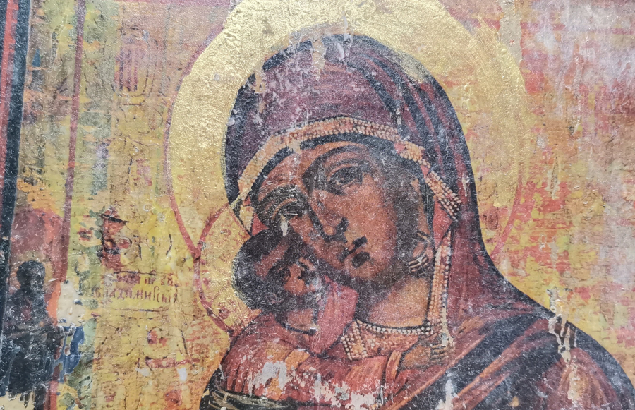 AHŞAPTAN MAMUL RUM İŞİ İKONALI DOLAP KAPAĞI