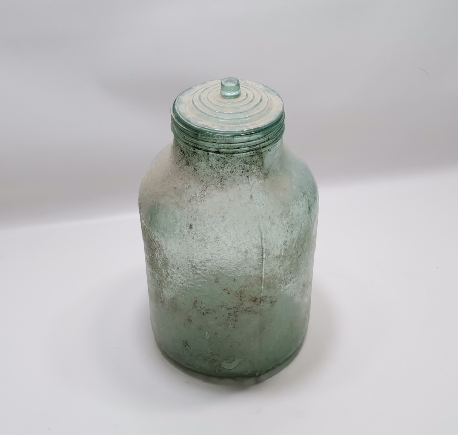 ANTİKA BÜYÜK BOY CAM ŞEKERCİ KAVANOZU