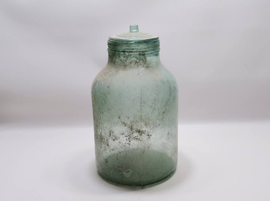 ANTİKA BÜYÜK BOY CAM ŞEKERCİ KAVANOZU