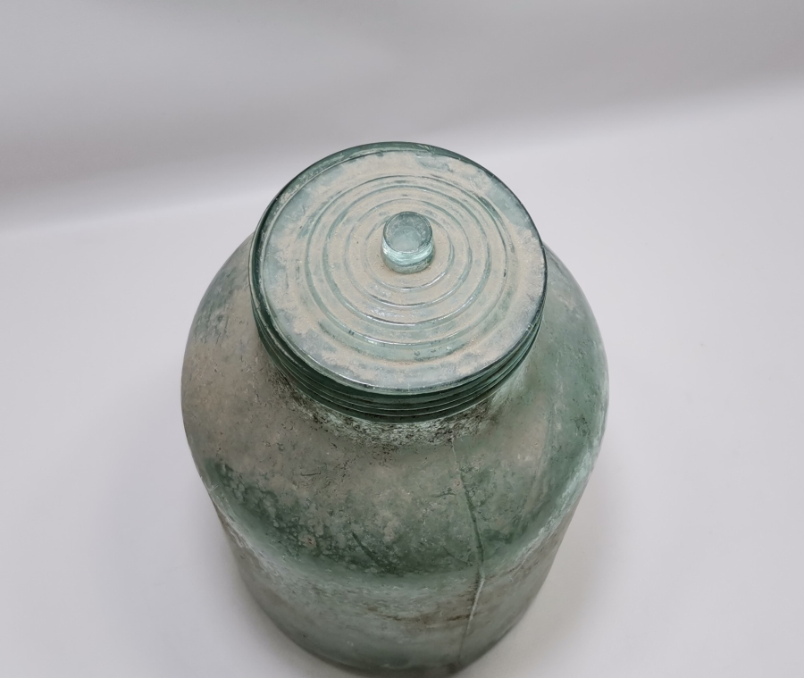 ANTİKA BÜYÜK BOY CAM ŞEKERCİ KAVANOZU