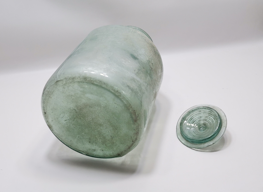 ANTİKA BÜYÜK BOY CAM ŞEKERCİ KAVANOZU