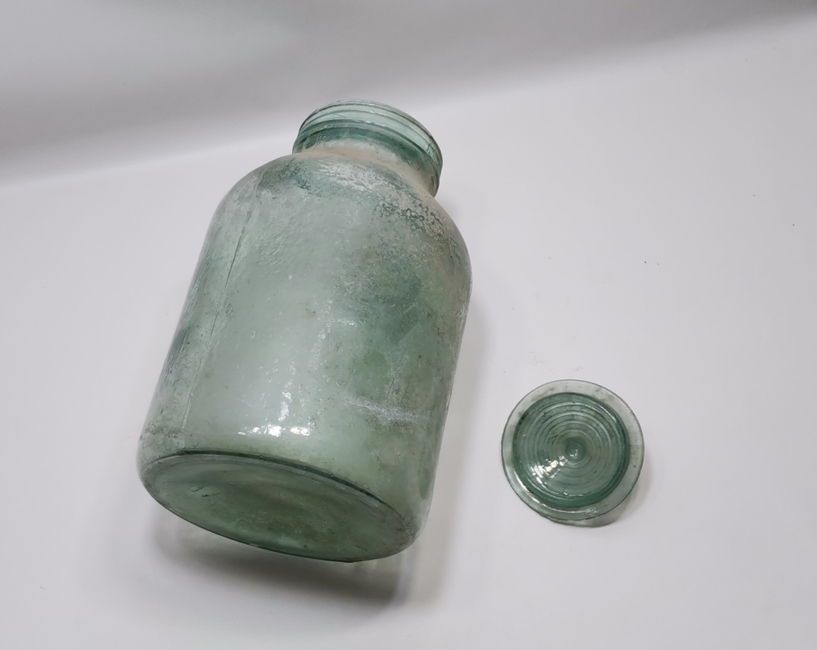 ANTİKA BÜYÜK BOY CAM ŞEKERCİ KAVANOZU