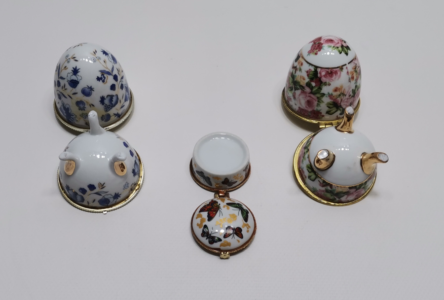 ANTİKA PORSELEN MÜCEVHER KUTUSU LOTU