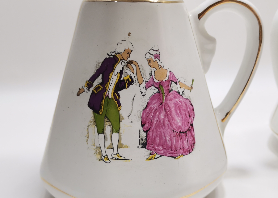 BÜYÜK BOY ANTİKA PORSELEN ÇİFT GAZ LAMBASI