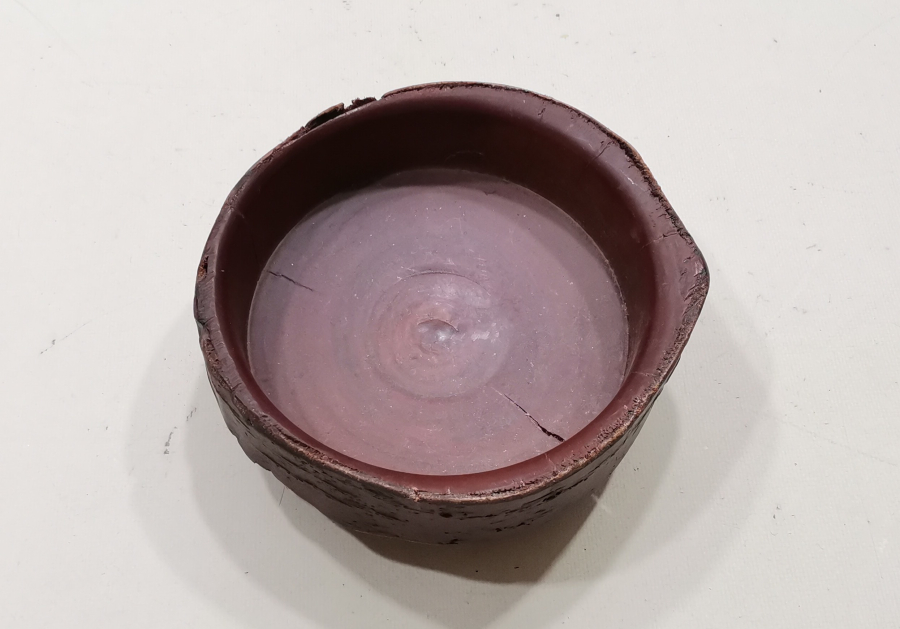 OSMANLI DÖNEMİ DERİ VE AHŞAPTAN MAMUL NADİR FORMDA TEKKE İŞİ KASE