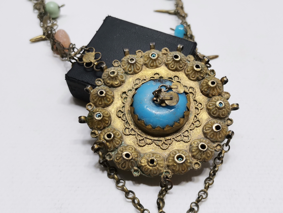 OSMANLI DÖNEMİ NADİR FORMDA ERMENİ İŞİ GELİN TAKISI