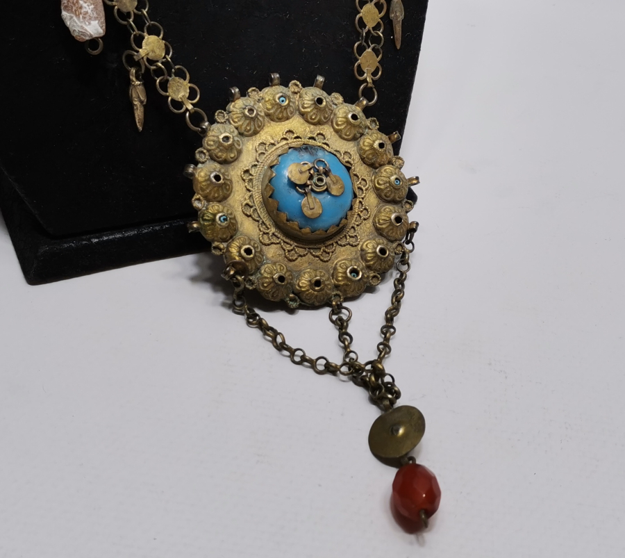 OSMANLI DÖNEMİ NADİR FORMDA ERMENİ İŞİ GELİN TAKISI