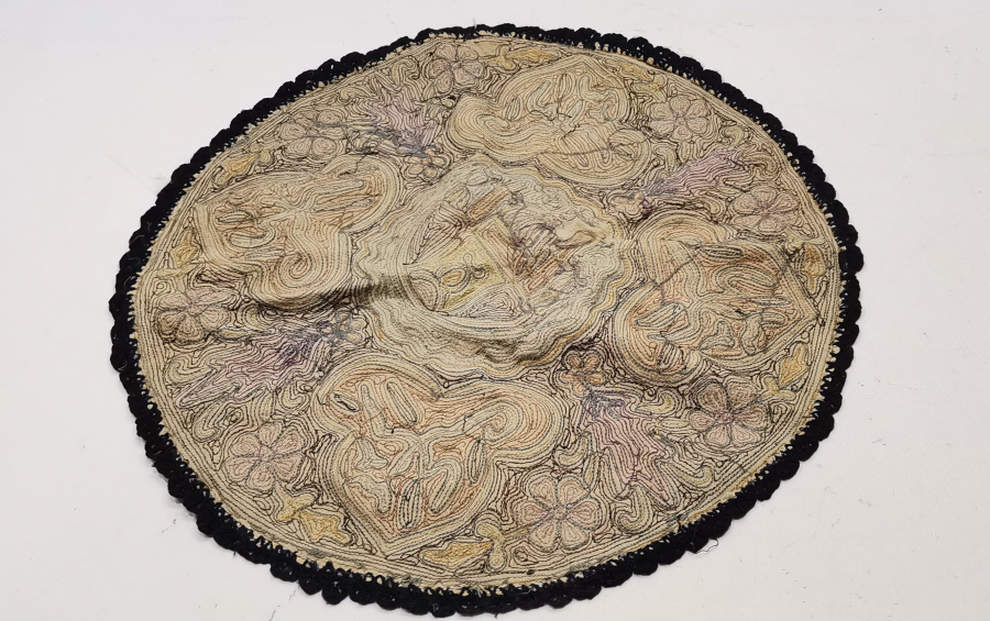 OSMANLI DÖNEMİ SUZANİ İŞÇİLİKLİ SİNİ ÖRTÜSÜ