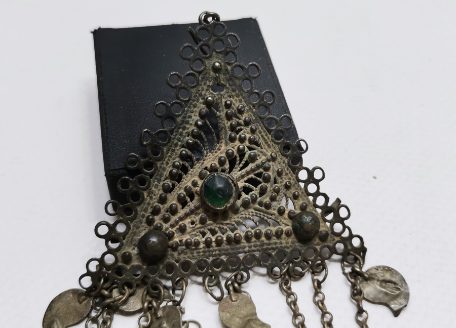 OSMANLI DÖNEMİ TELKARİ İŞÇİLİKLİ GÜMÜŞ FES SÜSÜ