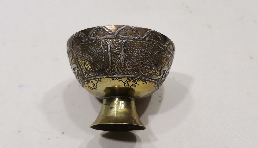 ÜZERİ AYETLERLE DEKORLU ANTİKA FİNCAN ZARFI