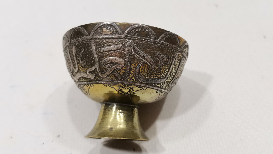 ÜZERİ AYETLERLE DEKORLU ANTİKA FİNCAN ZARFI