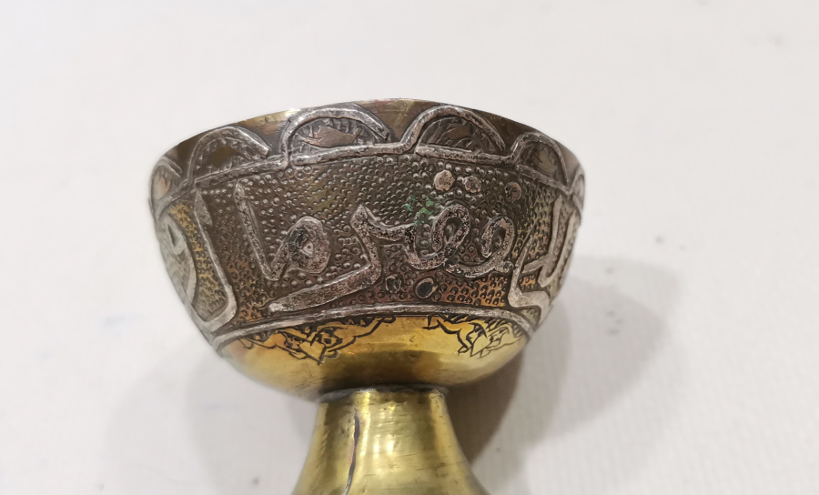 ÜZERİ AYETLERLE DEKORLU ANTİKA FİNCAN ZARFI