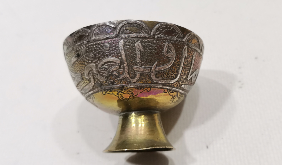 ÜZERİ AYETLERLE DEKORLU ANTİKA FİNCAN ZARFI