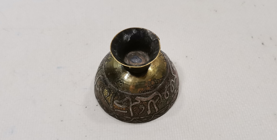 ÜZERİ AYETLERLE DEKORLU ANTİKA FİNCAN ZARFI