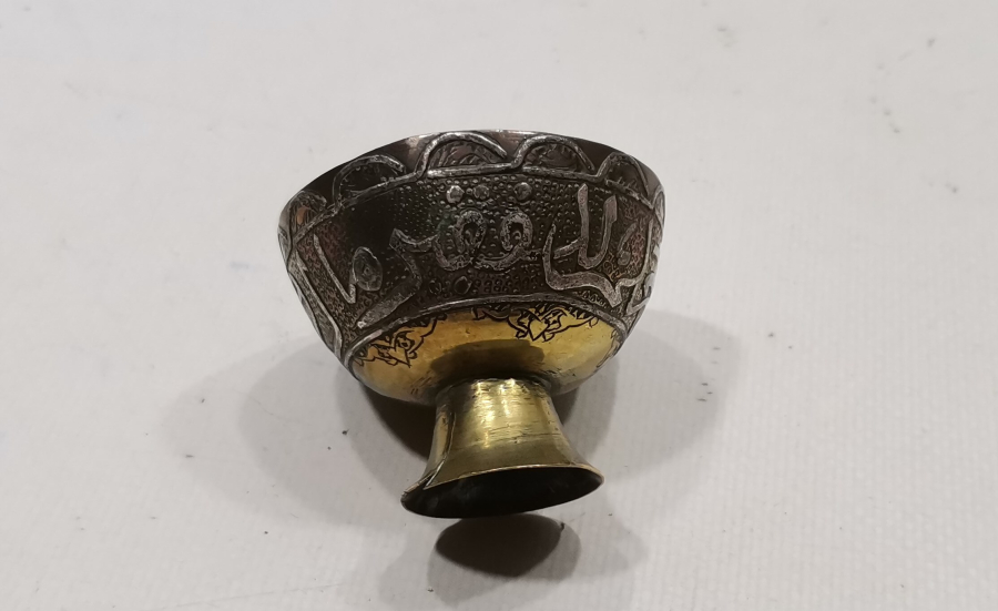 ÜZERİ AYETLERLE DEKORLU ANTİKA FİNCAN ZARFI