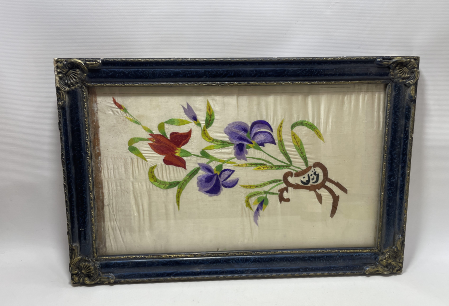 ÜZERİ OSMANLICA YAZILI BÜYÜK BOY EL İŞİ PANO