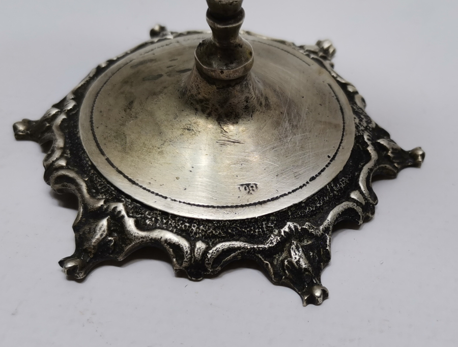 ANTİKA GÜMÜŞ MUMLUK - ŞAMDAN