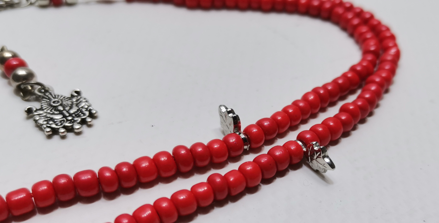 CEP BOY ANTİKA MERCAN TAŞLI NAMAZ TESPİHİ