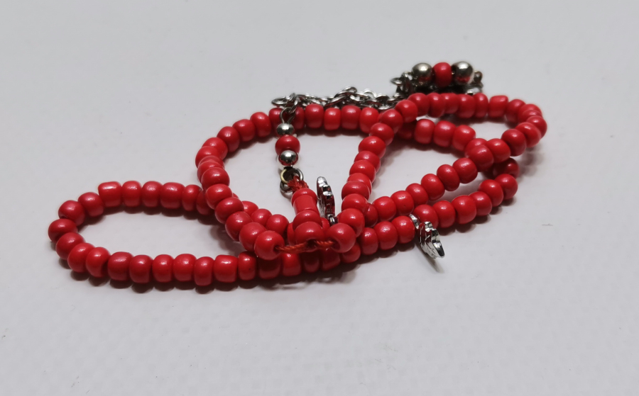 CEP BOY ANTİKA MERCAN TAŞLI NAMAZ TESPİHİ