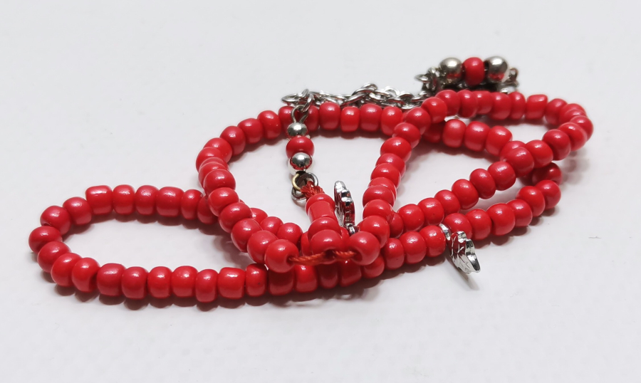 CEP BOY ANTİKA MERCAN TAŞLI NAMAZ TESPİHİ