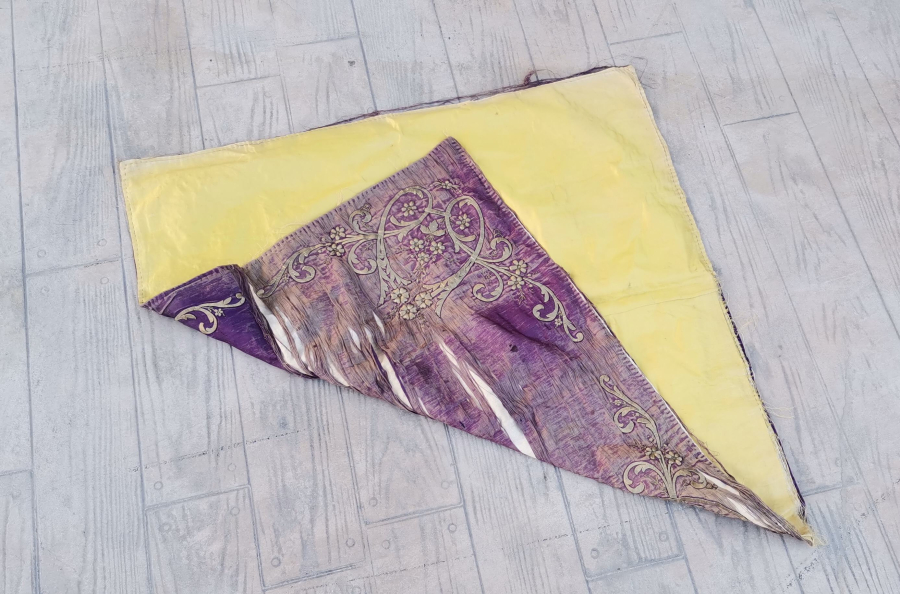 GÜMÜŞ SIRMA İŞÇİLİKLİ OSMANLI DÖNEMİ GELİN BOHÇASI