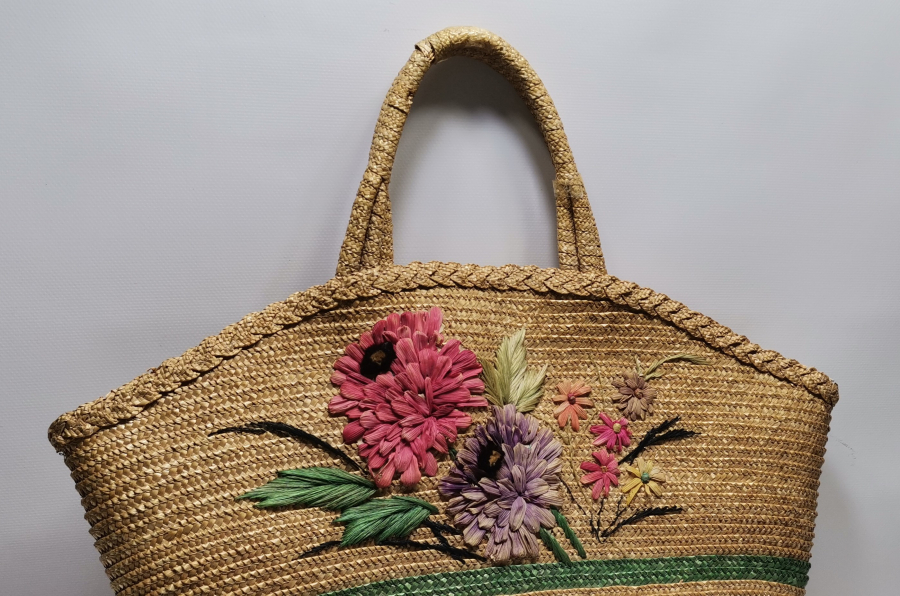 HURMA YAPRAĞINDAN YAPILMIŞ ANTİKA BÜYÜK BOY ÇANTA