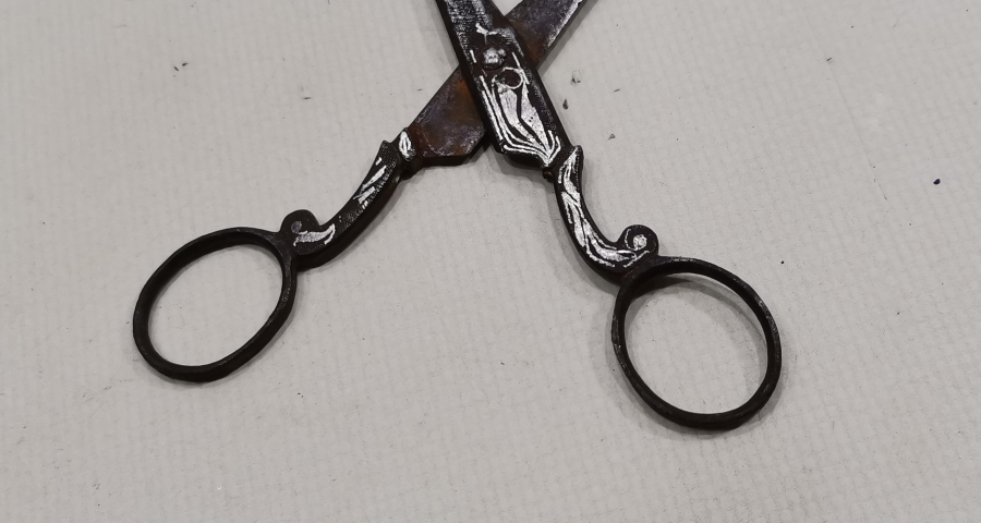 OSMANLI DÖNEMİ KOFGARİ İŞÇİLİKLİ HATTAT MAKASI