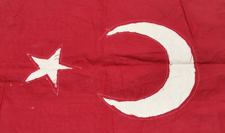 OSMANLI SON DÖNEM EL YAPIMI BAYRAK