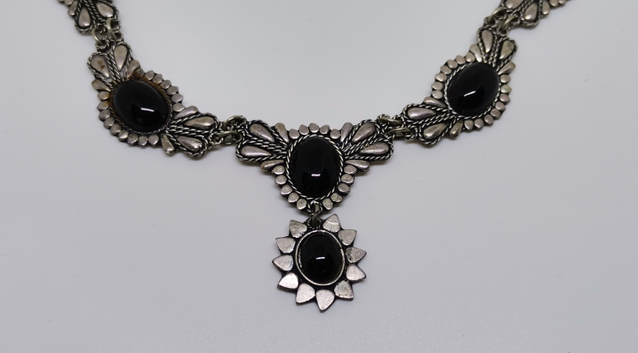 ÖZEL YAPIM OLTU TAŞLI GÜMÜŞ GERDANLIK