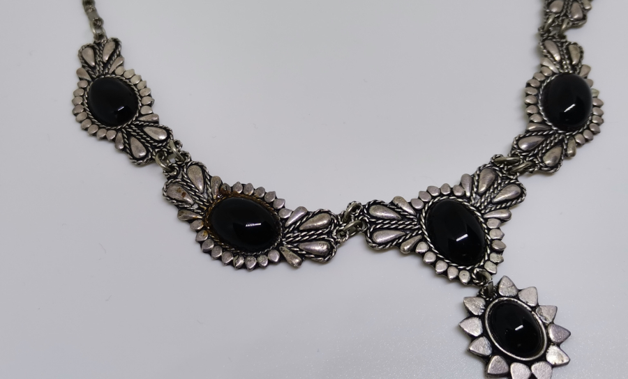 ÖZEL YAPIM OLTU TAŞLI GÜMÜŞ GERDANLIK