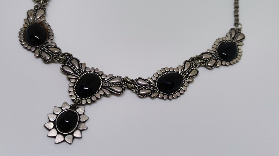 ÖZEL YAPIM OLTU TAŞLI GÜMÜŞ GERDANLIK