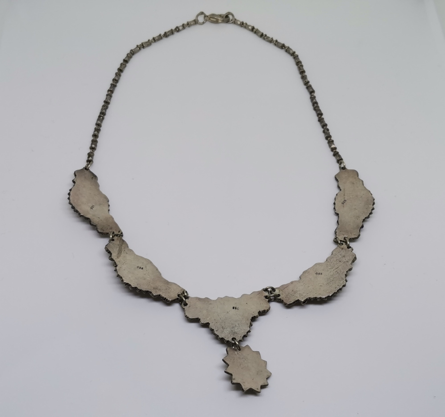 ÖZEL YAPIM OLTU TAŞLI GÜMÜŞ GERDANLIK