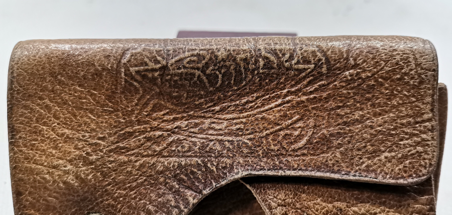 ÜZERİNDE OSMANLI DAMGA BULUNAN OSMANLI DÖNEMİ NADİR SUBAY CÜZDANI