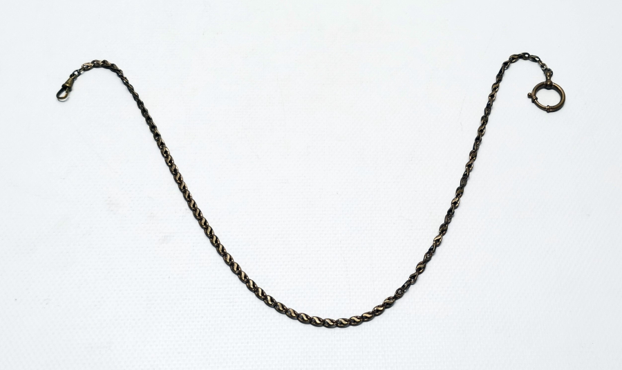 1900 BAŞLARI ALTIN KAPLAMA ANTİKA CEP SAATİ KÖSTEĞİ