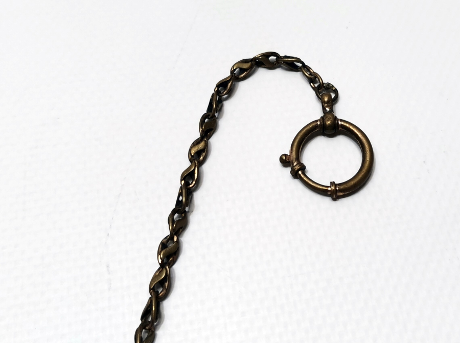 1900 BAŞLARI ALTIN KAPLAMA ANTİKA CEP SAATİ KÖSTEĞİ