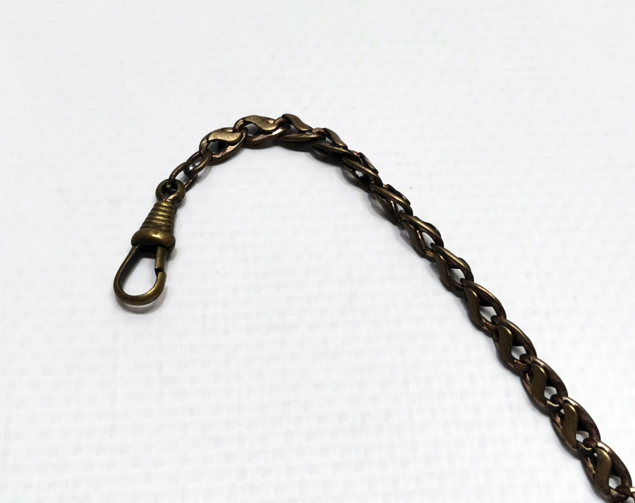 1900 BAŞLARI ALTIN KAPLAMA ANTİKA CEP SAATİ KÖSTEĞİ