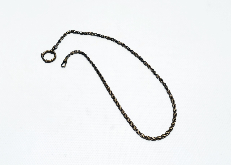 1900 BAŞLARI ALTIN KAPLAMA ANTİKA CEP SAATİ KÖSTEĞİ