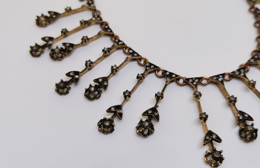 ELMAS TAŞLI ÖZEL YAPIM SU YOLU GERDANLIK